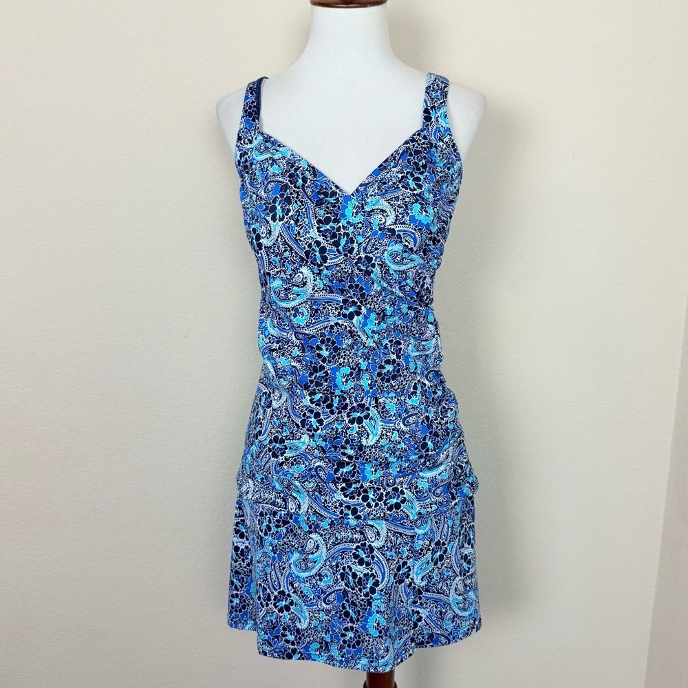 Miraclesuit x Talbots‎ Sanibel Medallion Tapestry Tankini and Skirt Swim Set - Picture 4 of 16